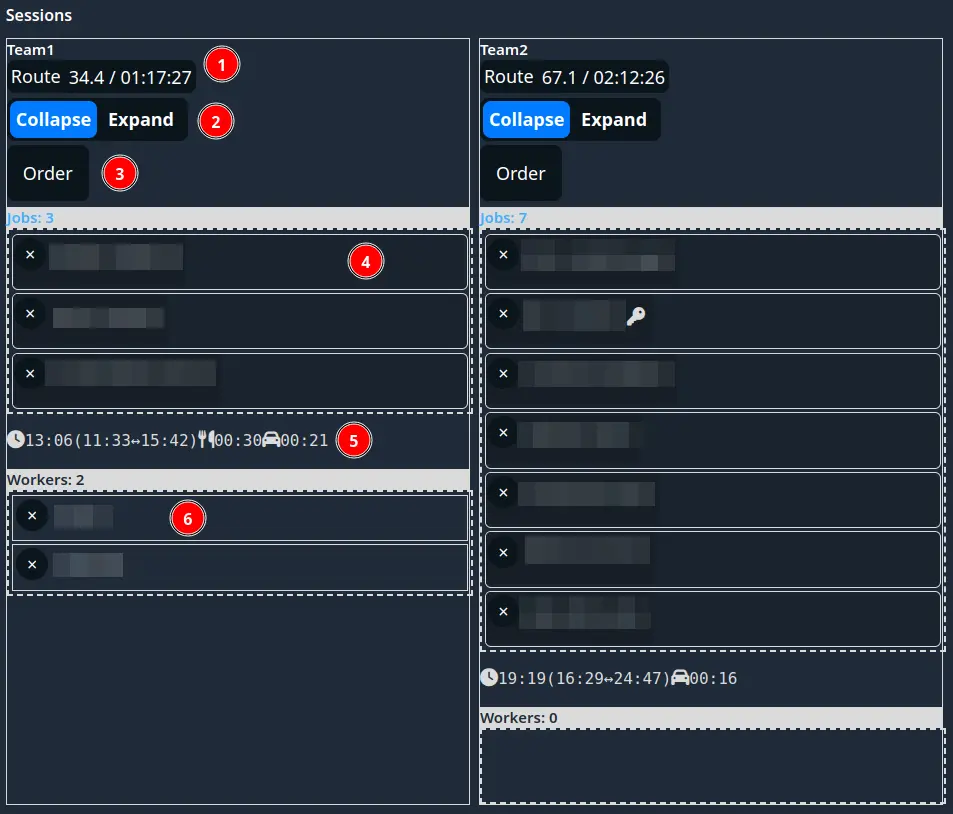 Work session assignment mode